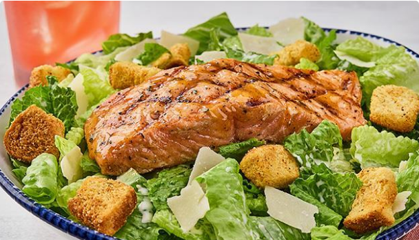 Classic Caesar Salad with Grilled Salmon red lobster menu