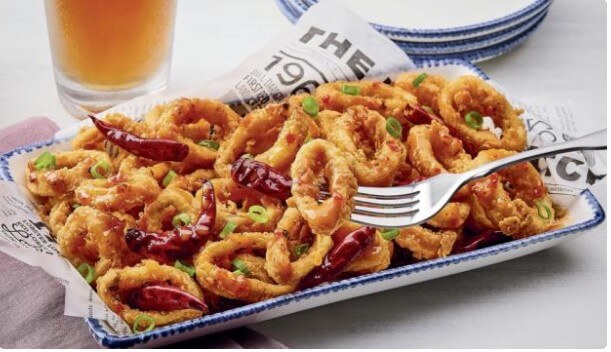 Crispy Dragon calamari, Red lobster menu