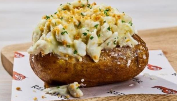 New! Crab-Topped Baked Potato, red lobster menu