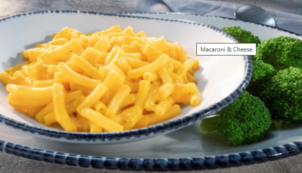 Red Lobster kids menu Macaroni & Cheese